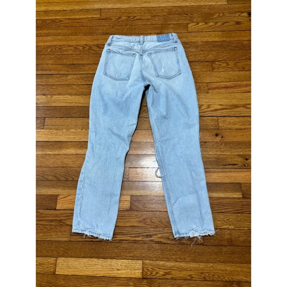 Abercrombie & Fitch Jeans Curve Love Mom High Rise Light Wash Denim Size 6 Blue - Picture 7 of 7
